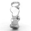 WildKlass Stainless Steel Heart Ring High Polished (no Plating) Women-WildKlass Jewelry