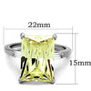 WildKlass Stainless Steel Engagement Ring High Polished (no Plating) Women AAA Grade CZ Citrine Yellow-WildKlass Jewelry