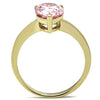 WildKlass Stainless Steel Pear Ring IP Gold Women AAA Grade CZ Rose-WildKlass Jewelry