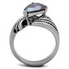 WildKlass Stainless Steel Ring High Polished (no Plating) Women AAA Grade CZ Amethyst-WildKlass Jewelry