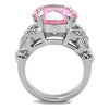WildKlass Stainless Steel Pave Ring High Polished (no Plating) Women AAA Grade CZ Rose-WildKlass Jewelry