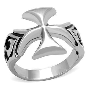 WildKlass Stainless Steel Ring High Polished (no Plating) Men Epoxy Jet-WildKlass Jewelry