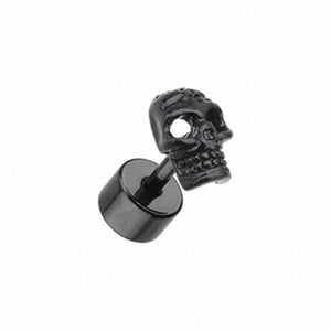 Blackline Savage Skull Steel Fake Plug-WildKlass Jewelry