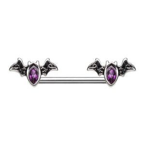 WILDKLASS Bat Outta Hell Nipple Barbell Ring-WildKlass Jewelry