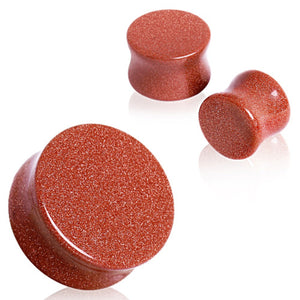 Gold Sand Stone Saddle Plug-WildKlass Jewelry