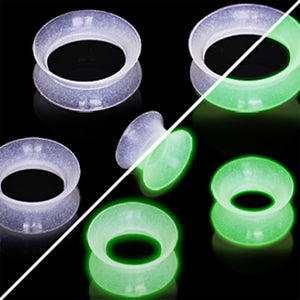 Glow in the Dark Ultra Thin Earskin Tunnel Plug-WildKlass Jewelry