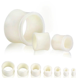White Buffalo Bone Flesh Tunnel Plug-WildKlass Jewelry
