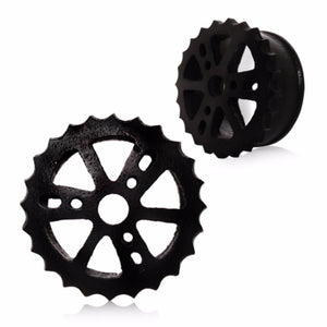 Organic Iron Wood Gear Tunnel Plug-WildKlass Jewelry