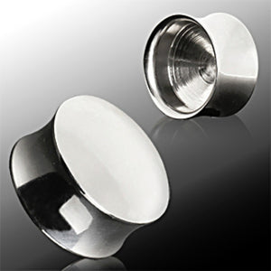 316L Surigcal Steel Convex Hollow Saddle Plug-WildKlass Jewelry