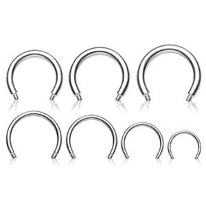 10pcs Package of 316L Surgical Steel Threaded Horse Shoes Shaped Bar-WildKlass Jewelry