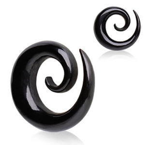 Organic Spiral Buffalo Horn Taper-WildKlass Jewelry