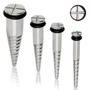 316L Surgical Steel Nail Taper with O-rings-WildKlass Jewelry