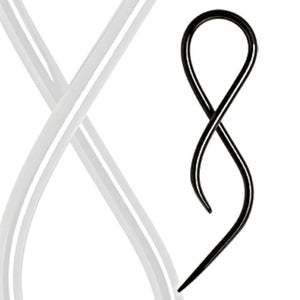 Black PVD Plated Twisted Taper with Uneven Ends-WildKlass Jewelry