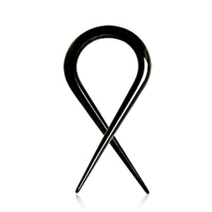 Black PVD Plated Twisted Taper-WildKlass Jewelry