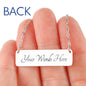 "Stand for the Flag" Stainless Steel Horizontal Bar Necklace-WildKlass Jewelry