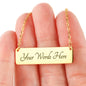 "Stand for the Flag" Stainless Steel Horizontal Bar Necklace-WildKlass Jewelry