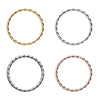 Gold, Rose Gold, Silver Twist & Textured Rope Steel Bendable Nose Hoop-WildKlass Jewelry