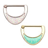 Gold & Rose Gold Opal Sparkle Inlay Nipple Clicker-WildKlass Jewelry