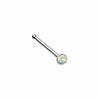 Opalite Press Fit Gem Top Steel L-Shape & Stud Nose Ring-WildKlass Jewelry
