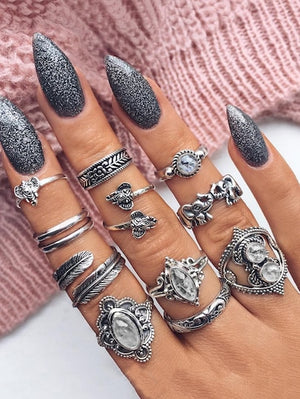 WildKlass Wrap Ring Set 11pcs-WildKlass Jewelry