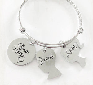 Mother's Bracelet - Handstamped-WildKlass Jewelry