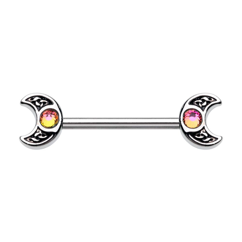 WILDKLASS Antique Stainless Steel Heirloom Flower Nipple Barbell