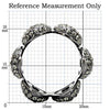 1W033 Ruthenium Brass Ring with Top Grade Crystal in Black Diamond-WildKlass Jewelry