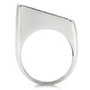 1W035 Rhodium Brass Ring with Top Grade Crystal in Clear-WildKlass Jewelry