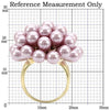 1W051 Gold Brass Ring with Synthetic in Light Amethyst-WildKlass Jewelry