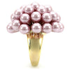 1W051 Gold Brass Ring with Synthetic in Light Amethyst-WildKlass Jewelry