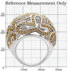 1W095 Reverse Two-Tone Brass Ring with AAA Grade CZ in Topaz-WildKlass Jewelry
