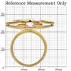 1W096 Matte Gold Brass Ring with AAA Grade CZ in Multi Color-WildKlass Jewelry