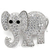 1W125 Imitation Rhodium Brass Brooches with AAA Grade CZ in Black Diamond-WildKlass Jewelry