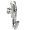 1W125 Imitation Rhodium Brass Brooches with AAA Grade CZ in Black Diamond-WildKlass Jewelry