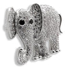1W125 Imitation Rhodium Brass Brooches with AAA Grade CZ in Black Diamond-WildKlass Jewelry