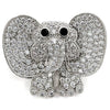 1W126 Imitation Rhodium Brass Brooches with AAA Grade CZ in Black Diamond-WildKlass Jewelry