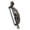 1W127 Ruthenium Brass Brooches with AAA Grade CZ in Multi Color-WildKlass Jewelry