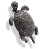 1W127 Ruthenium Brass Brooches with AAA Grade CZ in Multi Color-WildKlass Jewelry