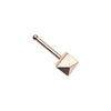 Golden & Rose Gold & Silver Pyramid L-Shape & Stud Nose Ring-WildKlass Jewelry