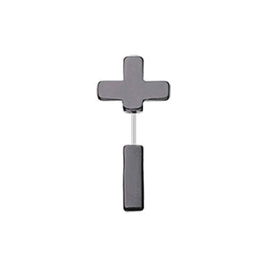 Blackline Cross WildKlass Fake Taper Earring-WildKlass Jewelry