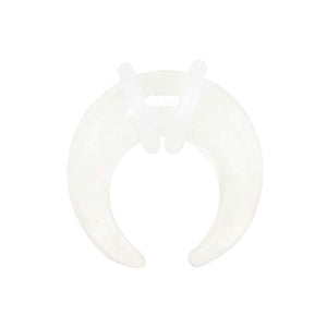 White Glass Pincher WildKlass Taper with O-Rings-WildKlass Jewelry