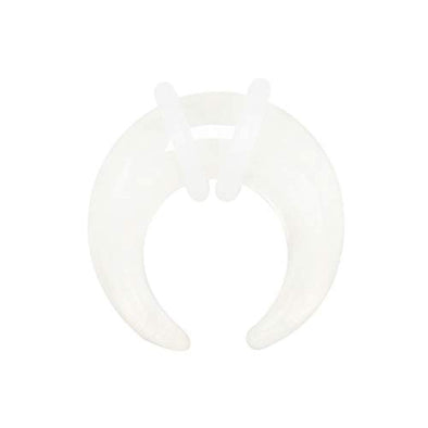 White Glass Pincher WildKlass Taper with O-Rings-WildKlass Jewelry