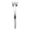 WildKlass Stainless Steel Ring High Polished Women AAA Grade CZ Clear-WildKlass Jewelry
