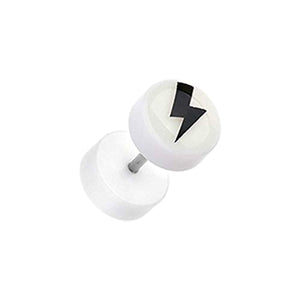 Glow in the Dark Lighting Bolt Acrylic WildKlass Fake Plug-WildKlass Jewelry
