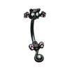 Black & Golden Just Kittying Around Belly Button Ring-WildKlass Jewelry