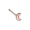 Golden & Rose Gold Illuminating Moon Shape L-Shape & Stud Nose Ring-WildKlass Jewelry