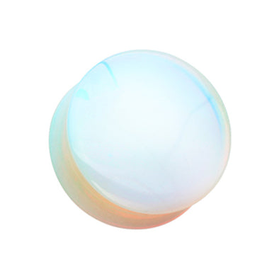 Opalite Stone Double Flared Ear Gauge Plug-WildKlass Jewelry