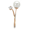 WildKlass Stainless Steel Ring IP Rose Gold Women Synthetic White-WildKlass Jewelry