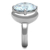 WildKlass Stainless Steel Ring High Polished (no Plating) Women AAA Grade CZ Clear-WildKlass Jewelry