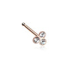 Trinity Gem Nose Stud Ring-WildKlass Jewelry